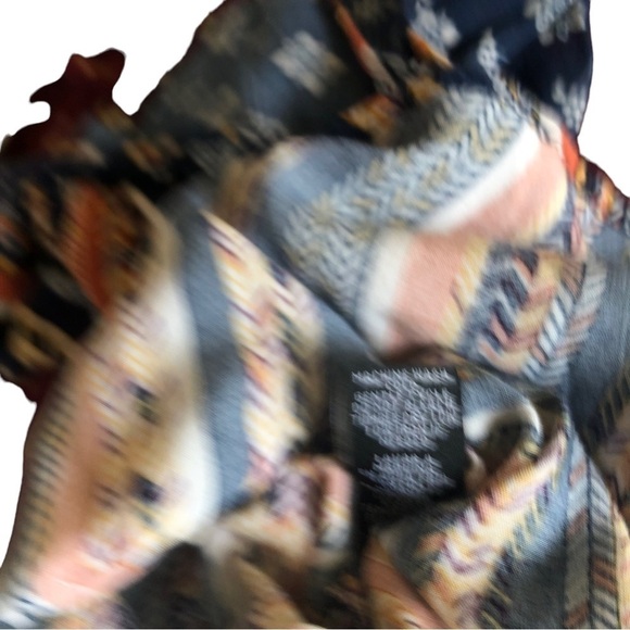 Hype Maxi Dress Women XL Blue Orange Boho Racerback - Picture 8 of 8